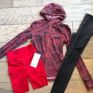 lululemon athletica Red and Black Women's Top
